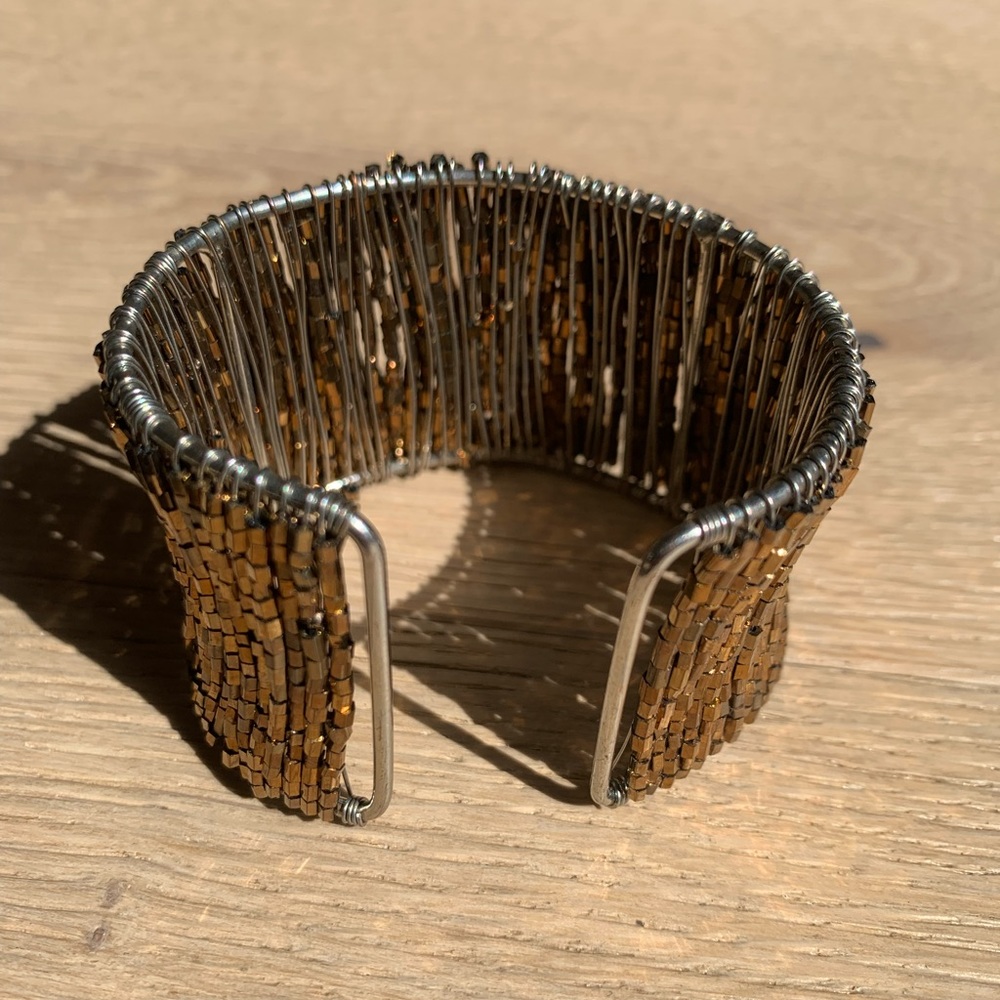 Bronze Beaded Adjustable Bracket. - image 3